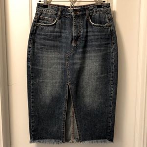 Zara Denim MIDI Skirt